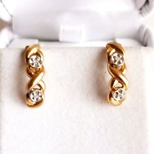 10K Gold Diamond Earrings